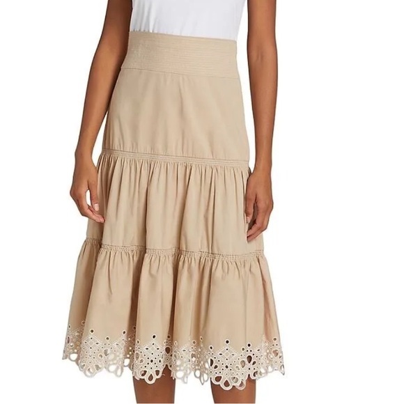 Veronica Beard Amaia Midi Eyelet Dress - Picture 11 of 14